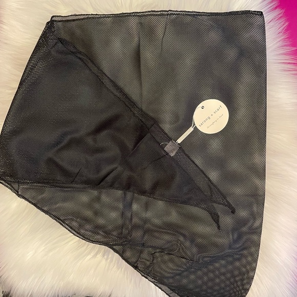 DO Everything In ❤️ Cover Stories Black Mesh Swim Bikini Sarong Cover-Up - Picture 3 of 3